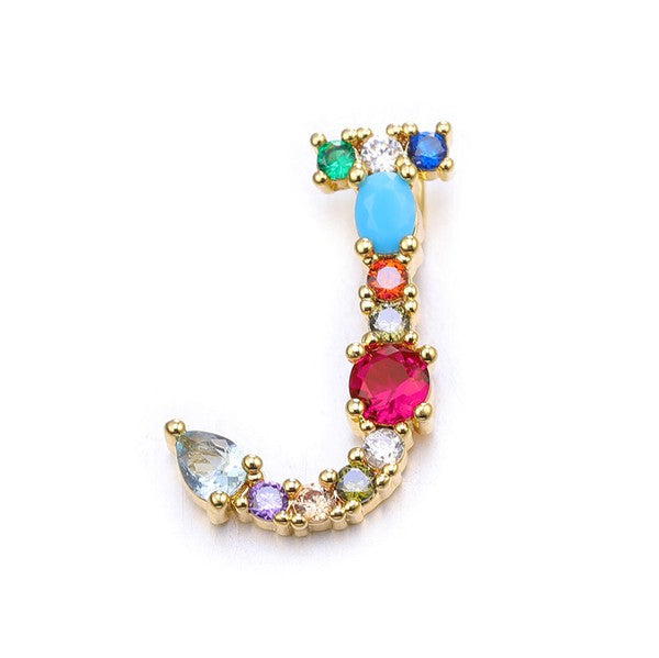 MIA - Multicolor Gem Initial Necklace