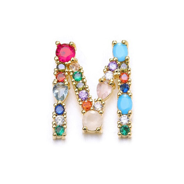 MIA - Multicolor Gem Initial Necklace