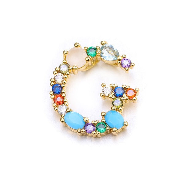 MIA - Multicolor Gem Initial Necklace