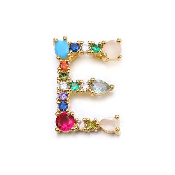 MIA - Multicolor Gem Initial Necklace