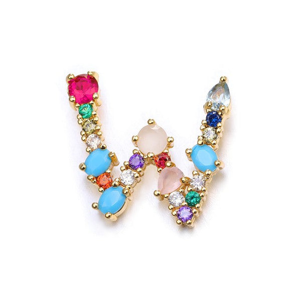 MIA - Multicolor Gem Initial Necklace