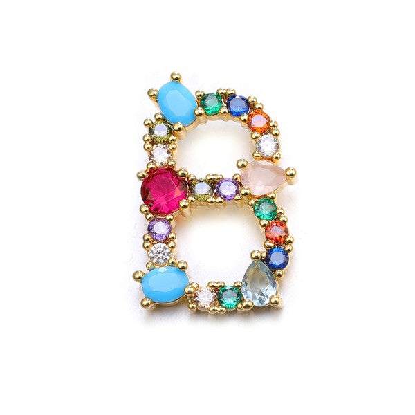 MIA - Multicolor Gem Initial Necklace