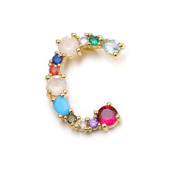 MIA - Multicolor Gem Initial Necklace