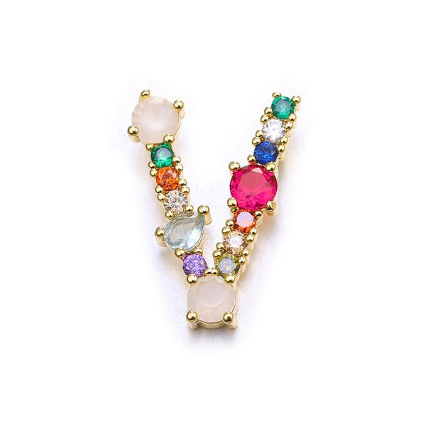 MIA - Multicolor Gem Initial Necklace