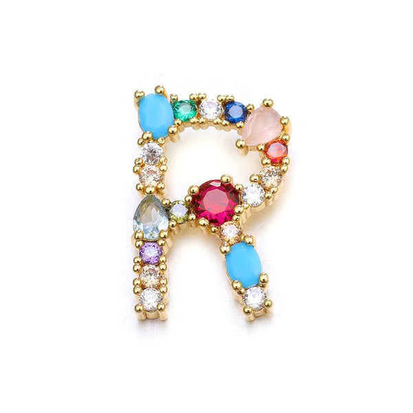 MIA - Multicolor Gem Initial Necklace