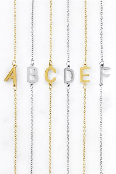 ERIE - Stainless Steel Dainty Initial Necklace