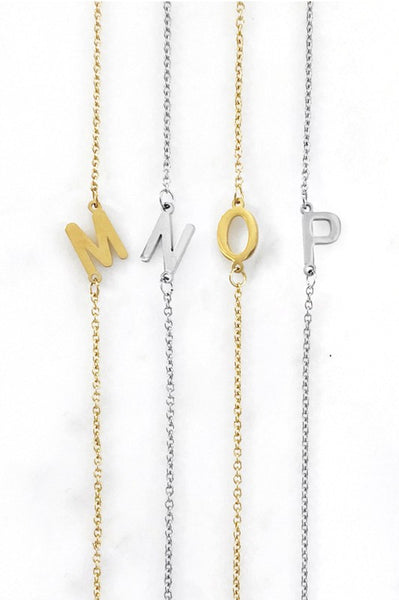 ERIE - Stainless Steel Dainty Initial Necklace