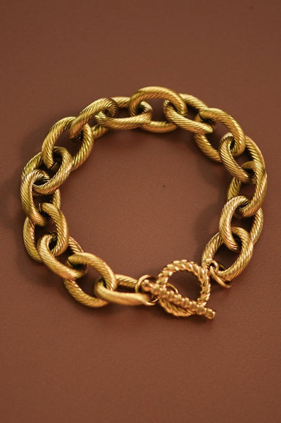 KIMORA BRACELET - 18K Gold Non-Tarnish Chunky Chain Link Bracelet