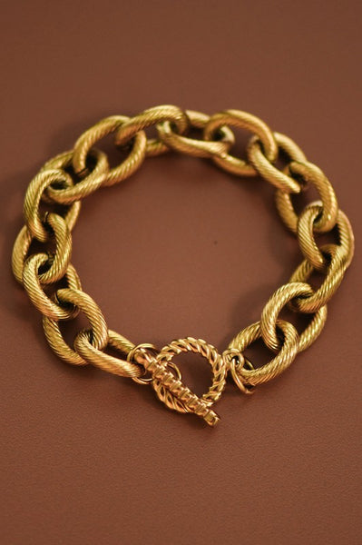 KIMORA BRACELET - 18K Gold Non-Tarnish Chunky Chain Link Bracelet