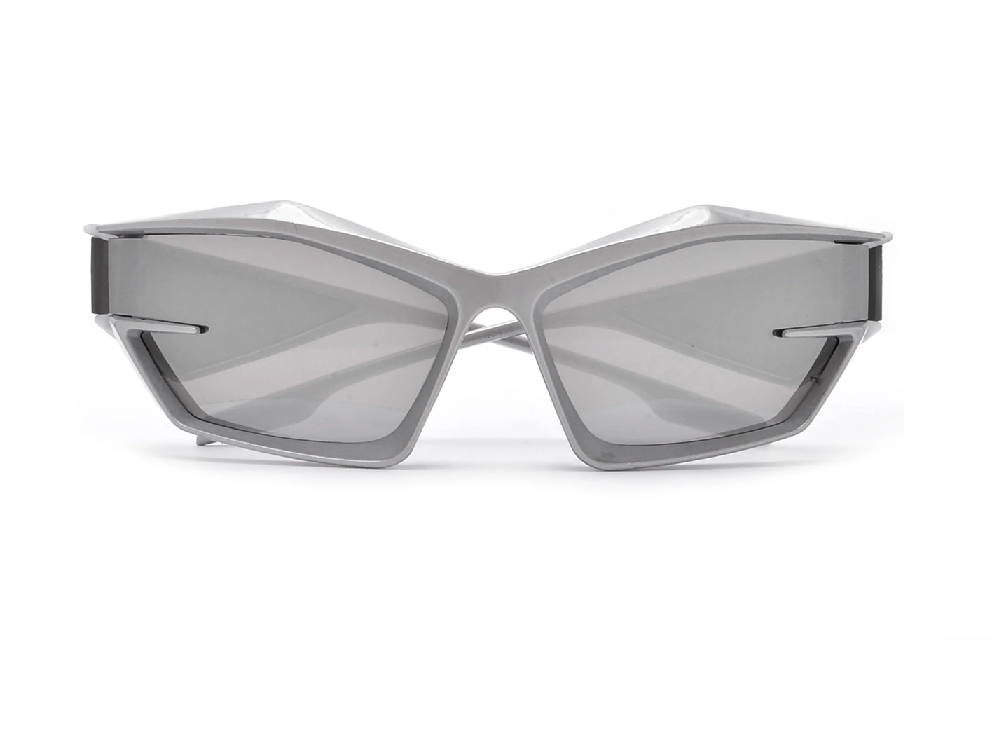 NATI | SILVER EDGY OVERSIZED SUNGLASSES