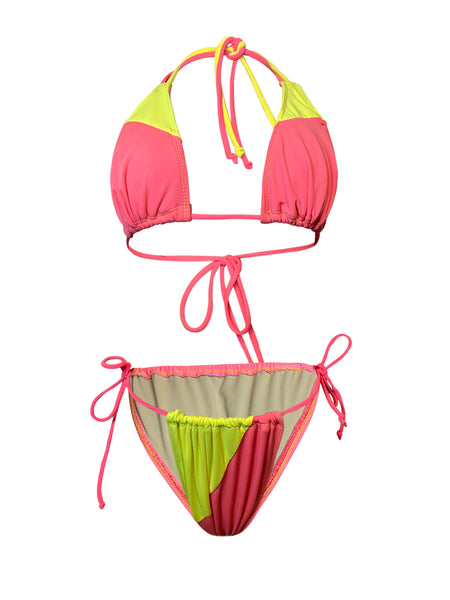 FUN-KINI | COLOR BLOCKED TWO PIECE STRING BIKINI